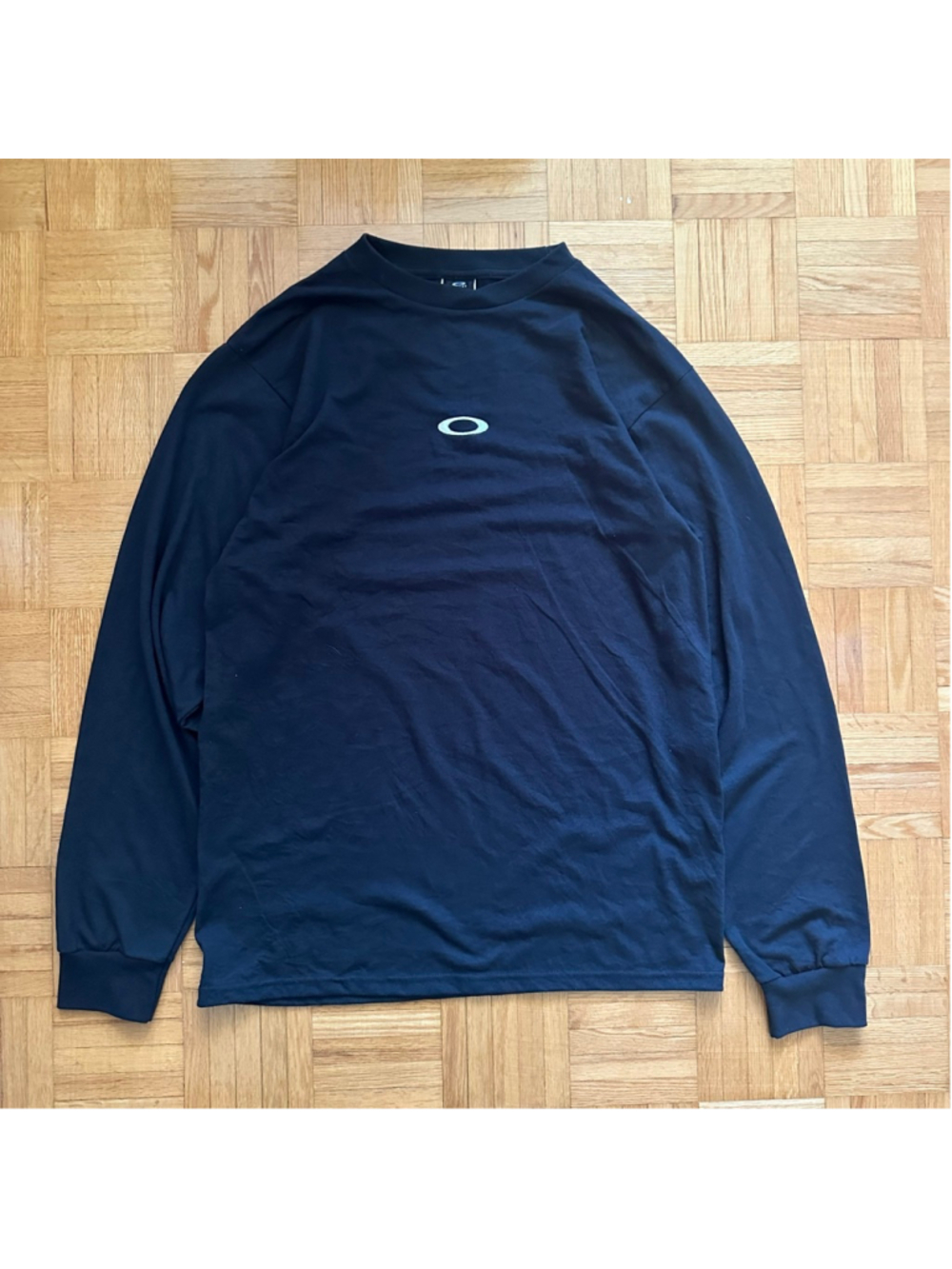 Vintage y2k Oakley Center Logo Long sleeve Black Medium